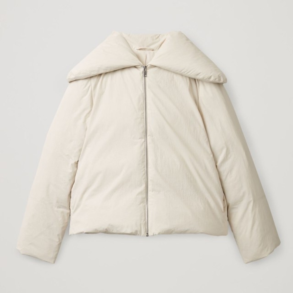 COS white puffer coat